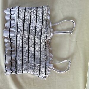 Stylish White and Black Women‘s swimsuit top